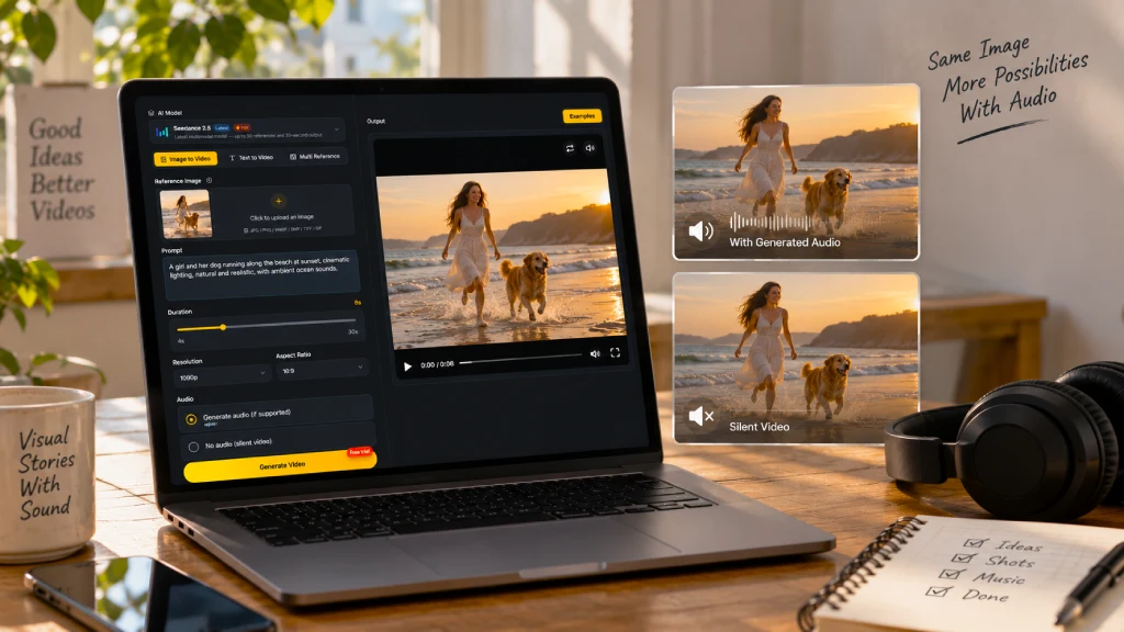 AI video with synchronized or generated audio